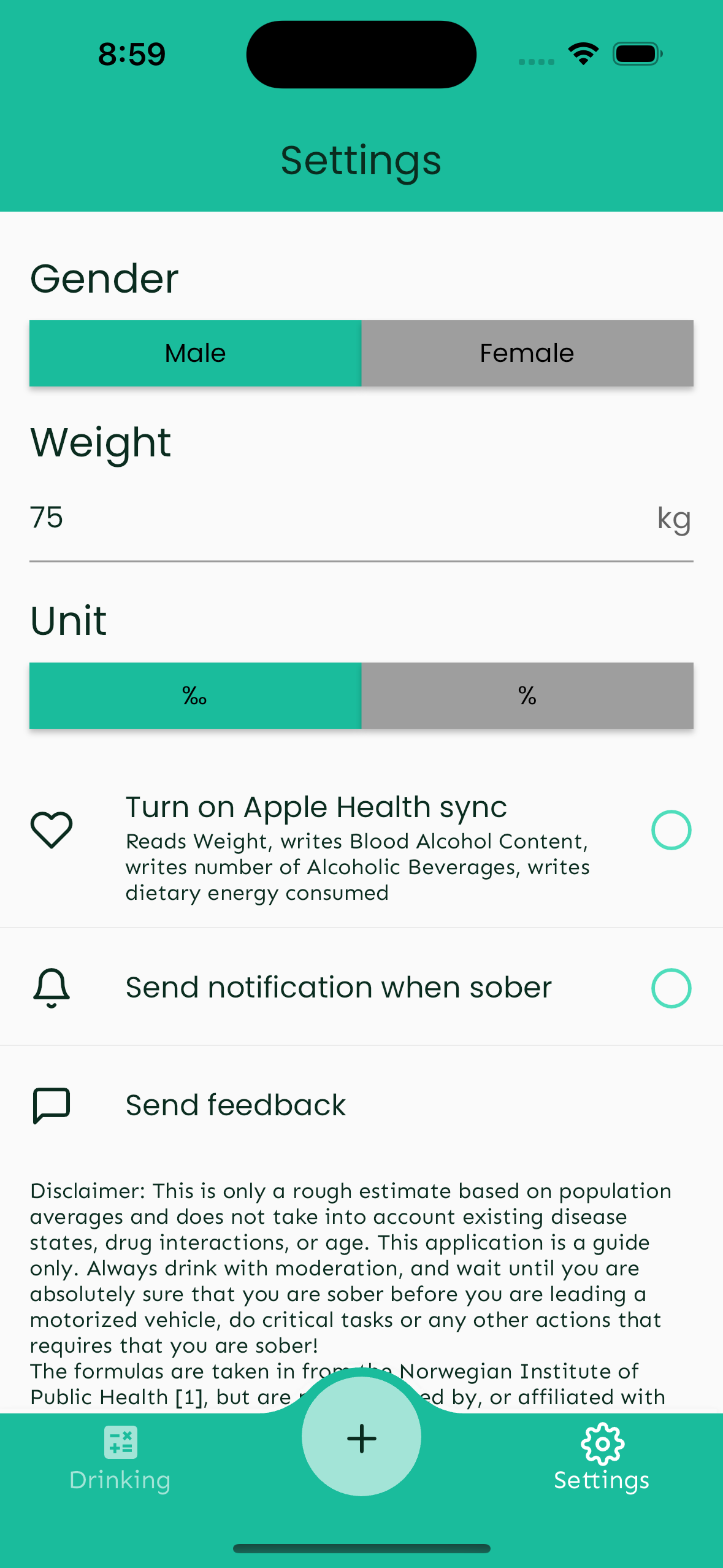 Calculate BAC Screenshot 5